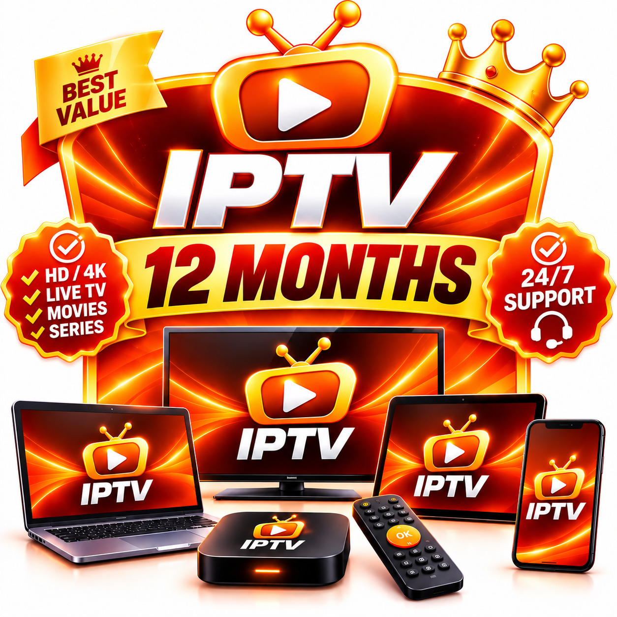 IPTV Xtream 12-Month Plan
